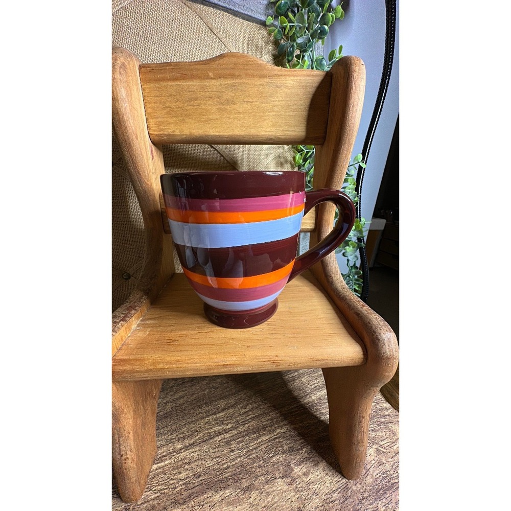 Starbucks Hand-painted Multicolored Stripes Mug